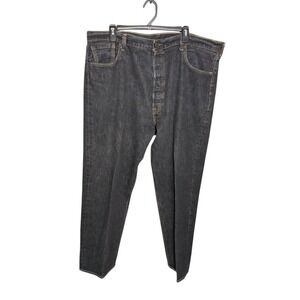 Levi's 501 Men's Jeans Size 44x30 Buttonfly‎ Dark Wash Black